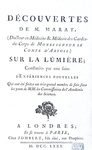 Jean Paul Marat - Decouvertes sur feu, electricite', lumiere - 1779/80 (due rare prima edizone)