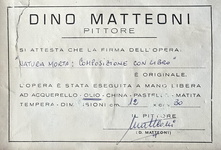 Dino Matteoni - Natura morta. Composizione con libro - 1950/55 circa (olio su tavola) Dino Matteoni - Natura morta. Composizione con libro - 1950/55 circa (olio su tavola)
