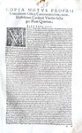 Moto proprio Pio IV di conferimento dell'ufficio di camerariato al cardinale Vitelli - Blado 1566 Moto proprio Pio IV di conferimento dell'ufficio di camerariato al cardinale Vitelli - Blado 1566