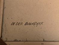 Heinz Sedlick - In der bibliothek - anni Novanta (acrilico su tavola) Heinz Sedlick - In der bibliothek - anni Novanta (acrilico su tavola)