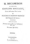 Giovanni Boccaccio - Il Decameron - Venezia, Vitarelli 1813 (con 4 belle tavole - ottima legatura) Giovanni Boccaccio - Il Decameron - Venezia, Vitarelli 1813 (con 4 belle tavole - ottima legatura)