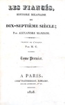 Alessandro Manzoni - Les fianc�s histoire milanaise - 1828 (prima o seconda traduzione francese) Alessandro Manzoni - Les fianc�s histoire milanaise - 1828 (prima o seconda traduzione francese)
