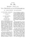 Il primo esempio di critica letteraria: La frusta letteraria (a cura di Giuseppe Baretti) - 1763/64 Il primo esempio di critica letteraria: La frusta letteraria (a cura di Giuseppe Baretti) - 1763/64