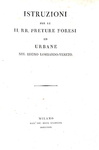 Istruzioni per le preture forensi ed urbane nel regno Lombardo-Veneto - Milano 1823 (prima edizione) Istruzioni per le preture forensi ed urbane nel regno Lombardo-Veneto - Milano 1823 (prima edizione)