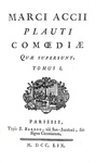 Una bellissima edizione delle Commedie di Plauto: Comoediae quae supersunt - 1759 (con 6 incisioni) Una bellissima edizione delle Commedie di Plauto: Comoediae quae supersunt - 1759 (con 6 incisioni)