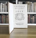 Montesquieu - Defense de l'Esprit des loix & La Roche - Critique - Geneve 1750 (raro - firma Necker) Montesquieu - Defense de l'Esprit des loix & La Roche - Critique - Geneve 1750 (raro - firma Necker)