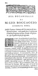 Una celebre edizione elzeviriana: Giovanni Boccaccio - Il Decameron - 1665 (rara prima emissione)