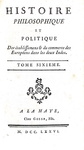 Storia coloniale delle Due Indie: Raynal - Histoire des Deux Indes - 1776 (con 15 belle tavole)