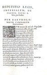 Il diritto feudale nel Cinquecento: Camerarius - Repetitio de prohibita feudi alienatione - 1566