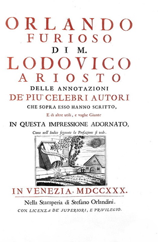 Un celebre figurato: Ludovico Ariosto - Orlando furioso e Opere - Venezia 1730 (con 52 belle tavole) Un celebre figurato: Ludovico Ariosto - Orlando furioso e Opere - Venezia 1730 (con 52 belle tavole)