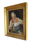 Vincenzo Caprile - Vecchio popolano legge l'Illustrazione italiana - 1880 circa (olio su tela) Vincenzo Caprile - Vecchio popolano legge l'Illustrazione italiana - 1880 circa (olio su tela)