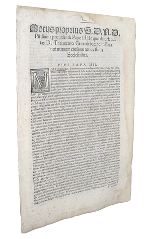 Bolle di Pio IV che disciplina il notariato nello stato pontificio - Roma, Blado 1568 Bolle di Pio IV che disciplina il notariato nello stato pontificio - Roma, Blado 1568