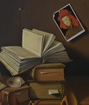 Realismo magico: Bruno Stobbione - Omaggio a van Eyck - 1988 (olio su tela - archiviato) Realismo magico: Bruno Stobbione - Omaggio a van Eyck - 1988 (olio su tela - archiviato)