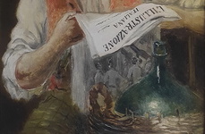 Vincenzo Caprile - Vecchio popolano legge l'Illustrazione italiana - 1880 circa (olio su tela) Vincenzo Caprile - Vecchio popolano legge l'Illustrazione italiana - 1880 circa (olio su tela)