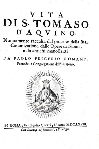 Paolo Frigerio - Vita di S. Tomaso d'Aquino - Roma, Egidio Ghezzi, 1668 (rarissima prima edizione) Paolo Frigerio - Vita di S. Tomaso d'Aquino - Roma, Egidio Ghezzi, 1668 (rarissima prima edizione)