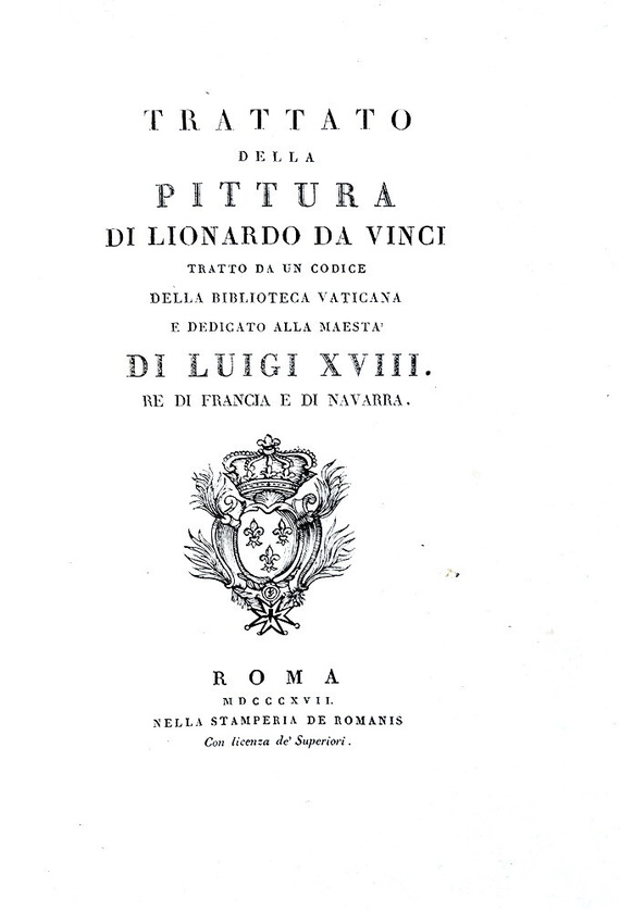 Leonardo da Vinci - Trattato della pittura tratto da un codice inedito - Roma 1817 (con 23 tavole)
