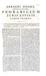 Diritto romano: Gerard Noodt - Opera omnia in duos tomos distributa - 1760/67 (in folio)