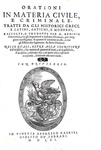 Remigio Nannini - Orationi in materia civile e criminale - Venezia, Giolito 1562 (prima edizione) Remigio Nannini - Orationi in materia civile e criminale - Venezia, Giolito 1562 (prima edizione)