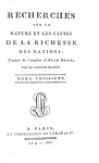 Un grande classico di economia: Adam Smith - Recherches sur la richesse des nations - Paris 1800 Un grande classico di economia: Adam Smith - Recherches sur la richesse des nations - Paris 1800