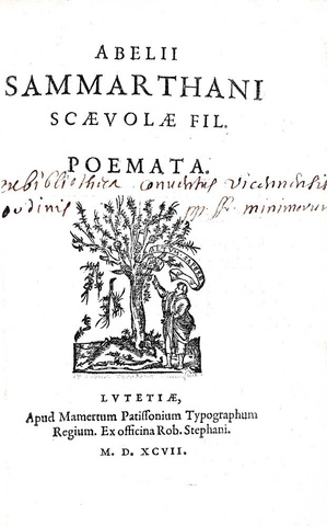 Abel de Sainte-Marthe - Poemata - Paris, ex officina Rob. Stephani (Estienne) 1597 (edizione rara) Abel de Sainte-Marthe - Poemata - Paris, ex officina Rob. Stephani (Estienne) 1597 (edizione rara)