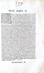 Moto proprio di Pio V che disciplina la residenza dei vescovi - Roma, Blado 1566 Moto proprio di Pio V che disciplina la residenza dei vescovi - Roma, Blado 1566