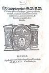 Moto proprio di Pio IV che disciplina i benefici ecclesiastici - Roma, Blado 1563 Moto proprio di Pio IV che disciplina i benefici ecclesiastici - Roma, Blado 1563