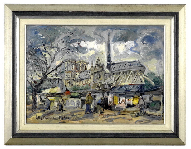 Giovanni Balansino - Lungo Senna a Parigi (Les Bouquinistes) - 1978 (olio su faesite) Giovanni Balansino - Lungo Senna a Parigi (Les Bouquinistes) - 1978 (olio su faesite)