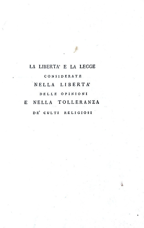 Palmieri - La libert� e la legge considerate nella libert� delle opinioni - 1798 (prima edizione) Palmieri - La libert� e la legge considerate nella libert� delle opinioni - 1798 (prima edizione)