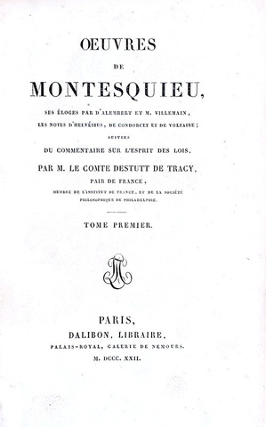 Un simbolo dell'Illuminismo: Montesquieu - Opera omnia - Paris 1822 (otto volumi) Un simbolo dell'Illuminismo: Montesquieu - Opera omnia - Paris 1822 (otto volumi)
