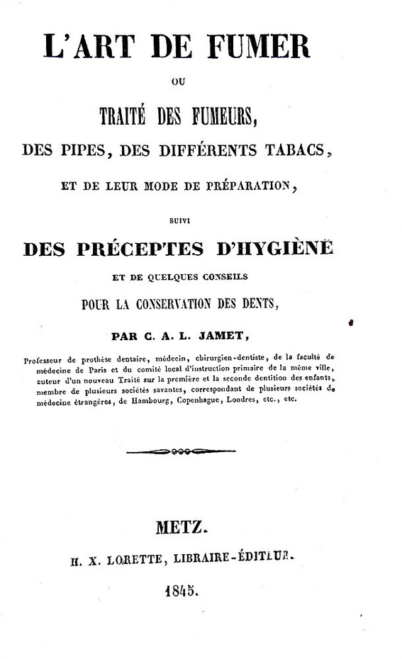 L'arte di fumare: Jamet - L'art de fumer ou trait� des fumeurs et des pipes - 1845 (prima edizione) L'arte di fumare: Jamet - L'art de fumer ou trait� des fumeurs et des pipes - 1845 (prima edizione)