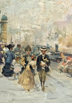 Carlo Brancaccio - Il lungo Senna a Parigi e le sue edicole - ca. 1895/1900 (olio su tavola lignea) Carlo Brancaccio - Il lungo Senna a Parigi e le sue edicole - ca. 1895/1900 (olio su tavola lignea)