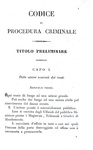 Codice di procedura criminale per gli stati di s.m. il re di Sardegna - Torino 1847 (prima edizione) Codice di procedura criminale per gli stati di s.m. il re di Sardegna - Torino 1847 (prima edizione)