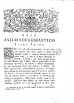 Il diritto d'asilo nel Settecento: Francesco d'Aguirre - Discorso sopra l'asilo ecclesiastico - 1763 Il diritto d'asilo nel Settecento: Francesco d'Aguirre - Discorso sopra l'asilo ecclesiastico - 1763