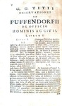 Giusnaturalismo: Samuel Pufendorf - De officio hominis et civis secundum legem naturalem - 1728 Giusnaturalismo: Samuel Pufendorf - De officio hominis et civis secundum legem naturalem - 1728