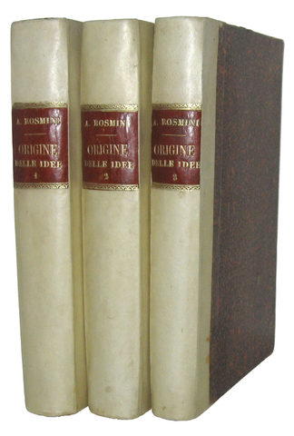 Antonio Rosmini - Nuovo saggio sull'origine delle idee - Milano, Pogliani 1836/37 (prima edizione) Antonio Rosmini - Nuovo saggio sull'origine delle idee - Milano, Pogliani 1836/37 (prima edizione)