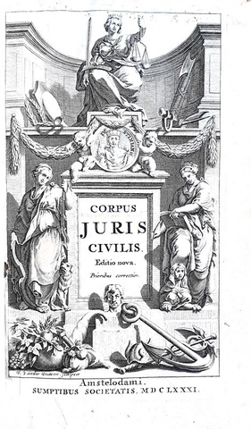 Corpus juris civilis - Amsterdam, Daniel Elzevier 1681 (bellissima legatura antica in marocchino) Corpus juris civilis - Amsterdam, Daniel Elzevier 1681 (bellissima legatura antica in marocchino)