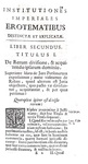 Antonius Perezius - Institutiones imperiales, erotematibus distinctae - Venetiis 1706 Antonius Perezius - Institutiones imperiales, erotematibus distinctae - Venetiis 1706