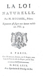 Il giusnaturalismo nel Settecento: Claude Roussel - Loi naturelle - Paris 1769 (rara prima edizione) Il giusnaturalismo nel Settecento: Claude Roussel - Loi naturelle - Paris 1769 (rara prima edizione)