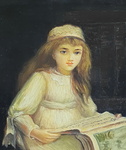 Charles Edward Halle - Nel paese delle fate. Bambina in biblioteca - 1900/30 ca. (olio su tavola) Charles Edward Halle - Nel paese delle fate. Bambina in biblioteca - 1900/30 ca. (olio su tavola)
