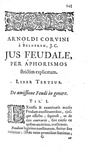 Johannes A. Corvinus -Jus feudale per aphorismos & Posthumus Pacianus - Amsterdam, Elzevier 1680