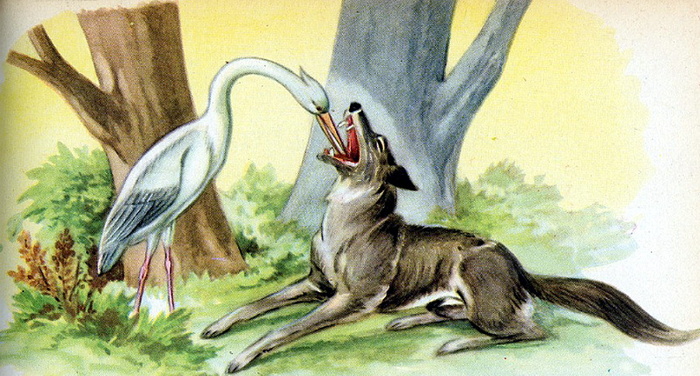 Esopo - Il lupo e l'airone Esopo - Il lupo e l'airone