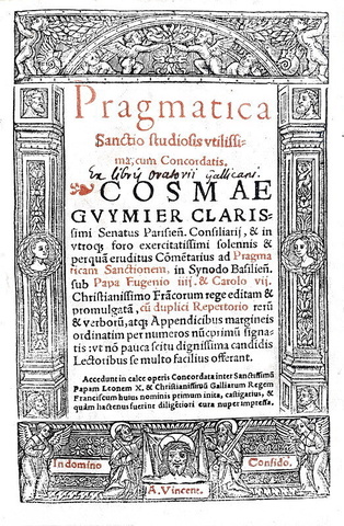 La massima espressione del Gallicanesimo: Pragmatica Sanctio cum concordatis - Lugduni 1538 (raro) La massima espressione del Gallicanesimo: Pragmatica Sanctio cum concordatis - Lugduni 1538 (raro)