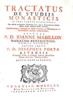 Gli studi monastici nel Medioevo: Jean Mabillon - Tractatus de studiis monasticis - Venetiis 1770 Gli studi monastici nel Medioevo: Jean Mabillon - Tractatus de studiis monasticis - Venetiis 1770
