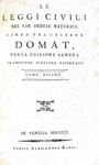 Jean Domat - Le leggi civili nel lor ordine naturale - Venezia 1805 (dieci volumi) Jean Domat - Le leggi civili nel lor ordine naturale - Venezia 1805 (dieci volumi)