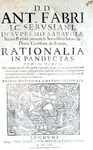 Diritto romano: Antoine Favre - Rationalia in Pandectas - Lugduni 1659/63 (6 volumi)