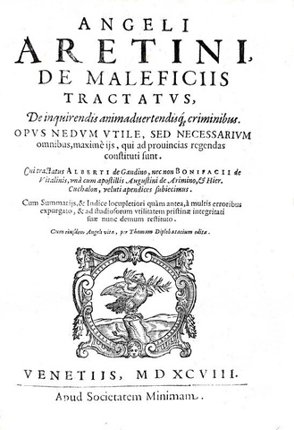 Inquisizione e tortura: Gambiglioni - De maleficiis tractatus & de inquirendis criminibus - 1598 Inquisizione e tortura: Gambiglioni - De maleficiis tractatus & de inquirendis criminibus - 1598