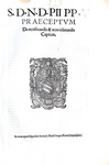 Bolla di Pio V che disciplina la gestione dei prigionieri - Roma, Blado 1571 Bolla di Pio V che disciplina la gestione dei prigionieri - Roma, Blado 1571