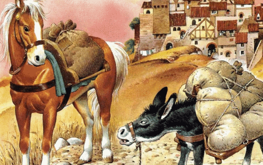 Esopo - Il cavallo e l'asino