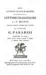Vincenzo Monti - Del cavallo alato di Arsinoe. Lettere filologiche - Milano 1804 (prima edizione) Vincenzo Monti - Del cavallo alato di Arsinoe. Lettere filologiche - Milano 1804 (prima edizione)
