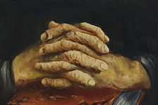 Bollart (Arturo Bollati) - Mani sulla bibbia - 1972 (olio su tela - con autentica) Bollart (Arturo Bollati) - Mani sulla bibbia - 1972 (olio su tela - con autentica)